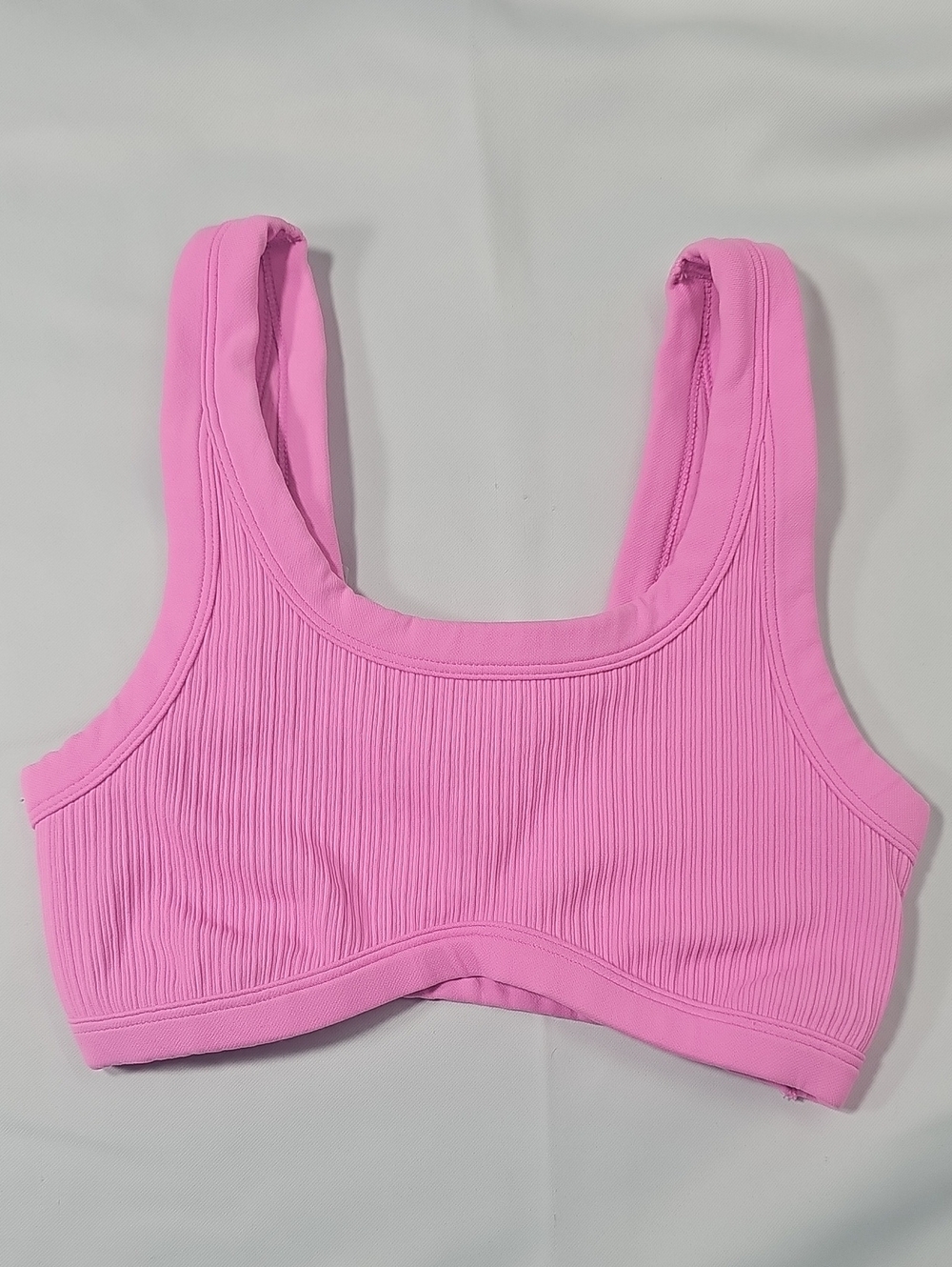 PINK Victoria's Secret Hot Pink Ribbed Sports Bralette